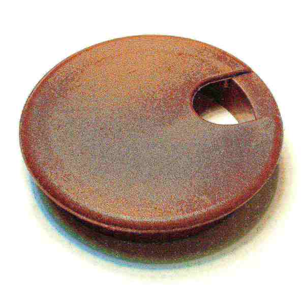 Midwest Fastener 3" x 2-3/4" Brown Nylon Plastic Computer Grommets 2PK 31725